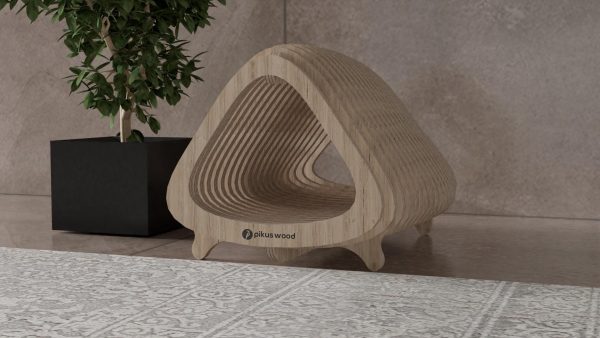 Parametric Cat House, DXF File, Cnc Cut, Plywood Cat House, Organic Dog house